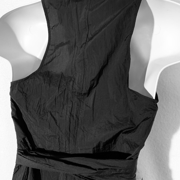 NWT Bebe Black Deconstructed Long Top with Tie SM - Picture 7 of 8